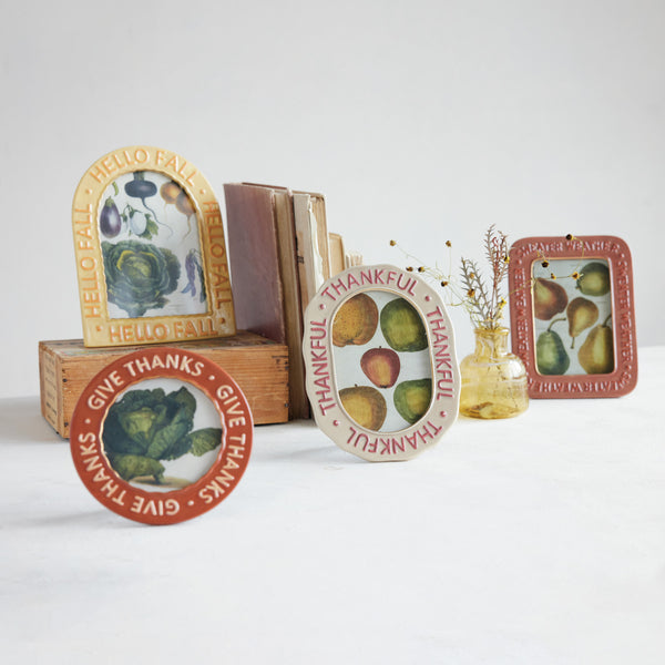 Give Thanks Hand-Painted Picture Frame