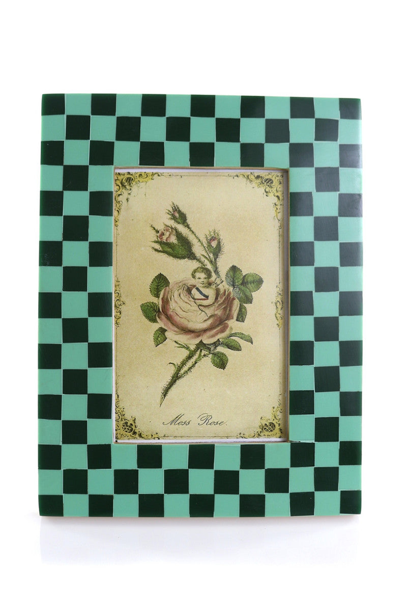 Inlaid Checkered Frame - Green