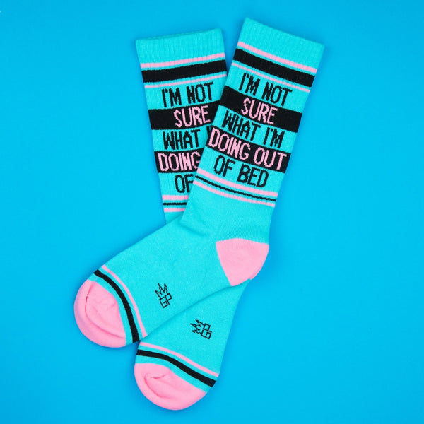 I'm Not Sure What I'm Doing Out of Bed Unisex Gym Crew Socks