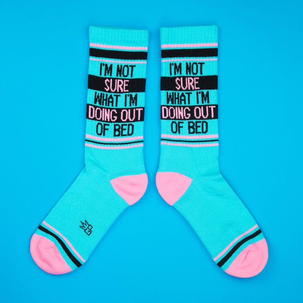 I'm Not Sure What I'm Doing Out of Bed Unisex Gym Crew Socks