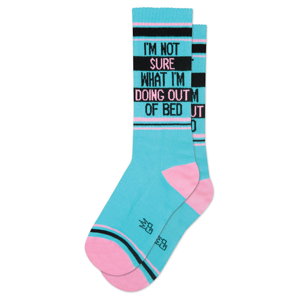 I'm Not Sure What I'm Doing Out of Bed Unisex Gym Crew Socks