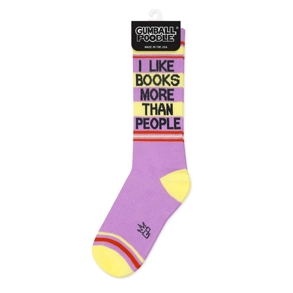 I Like Books More Than People Unisex Socks