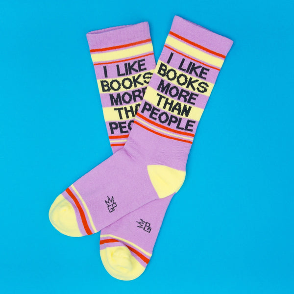 I Like Books More Than People Unisex Socks