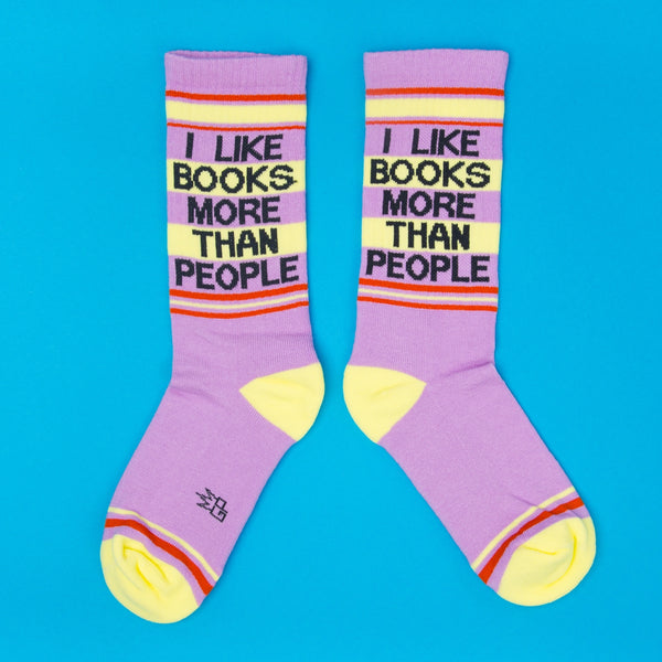 I Like Books More Than People Unisex Socks