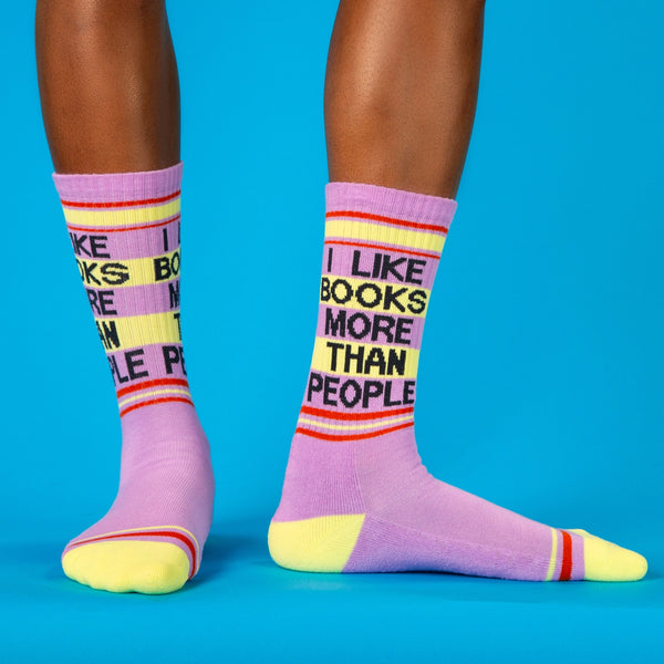 I Like Books More Than People Unisex Socks
