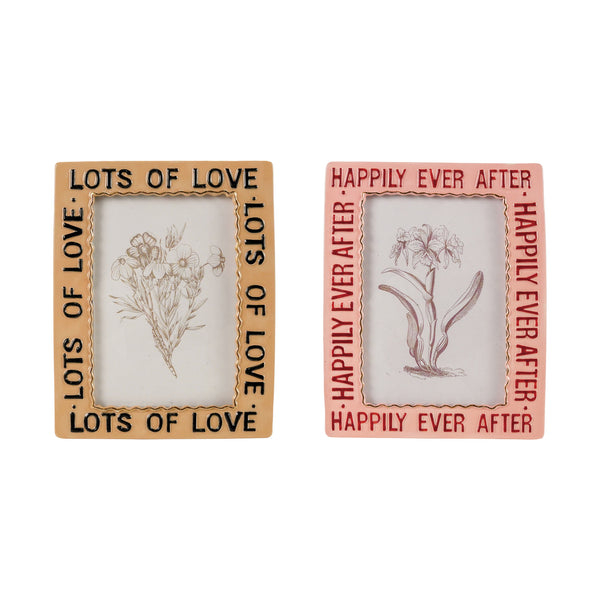 Hand-Painted Embossed Sayings Picture Frames