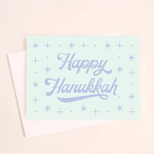 Happy Hanukkah Mint Greeting Card