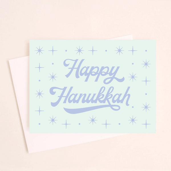 Happy Hanukkah Mint Greeting Card