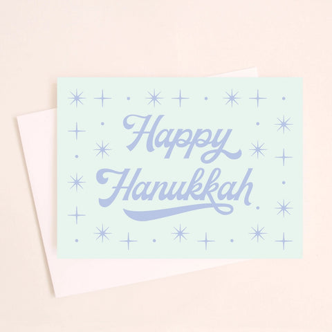 Happy Hanukkah Mint Greeting Card