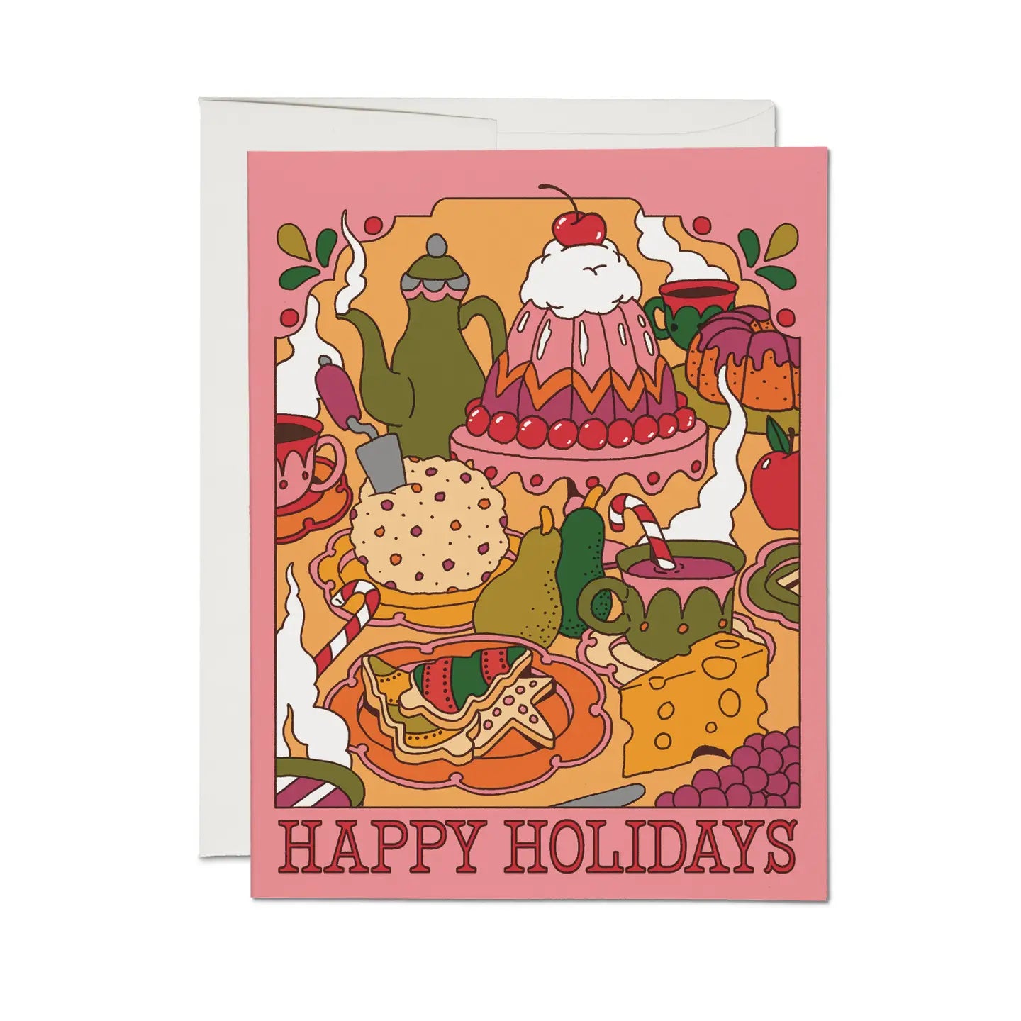 Happy Holidays Feast Holiday Greeting Card