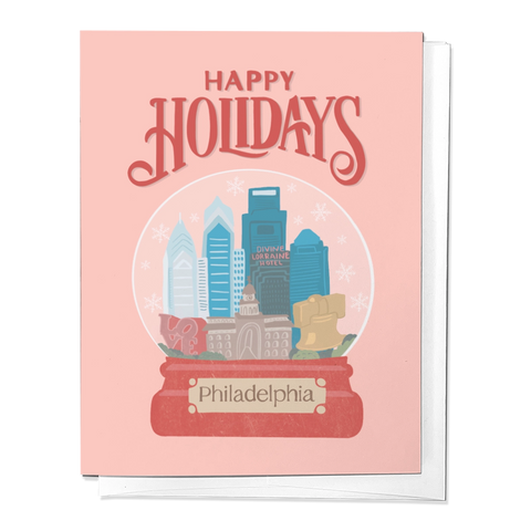 Happy Holidays Snowglobe Christmas Holiday Greeting Card