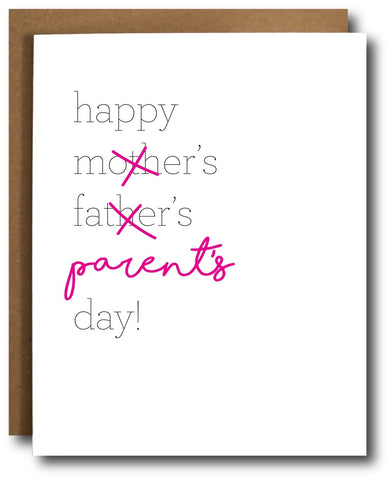 Happy Parent's Day Mother's or Father's Day Greeting Card