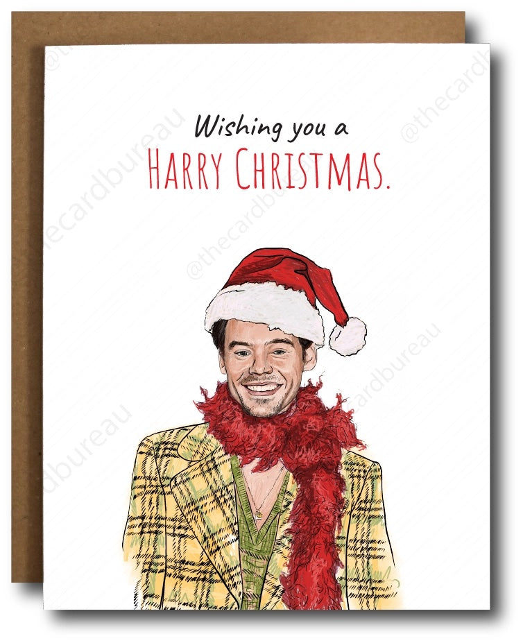 Harry Styles Christmas Greeting Card