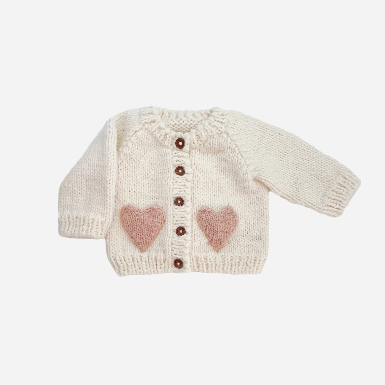 Blush Heart Cardigan Kid's Sweater