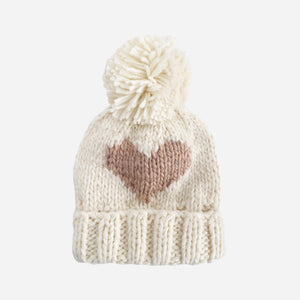 Blush Heart Beanie Knit Hat