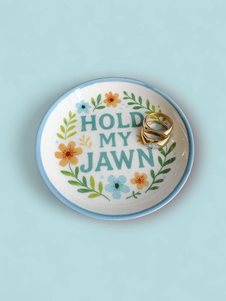 Hold My Jawn Floral Ceramic Trinket Dish