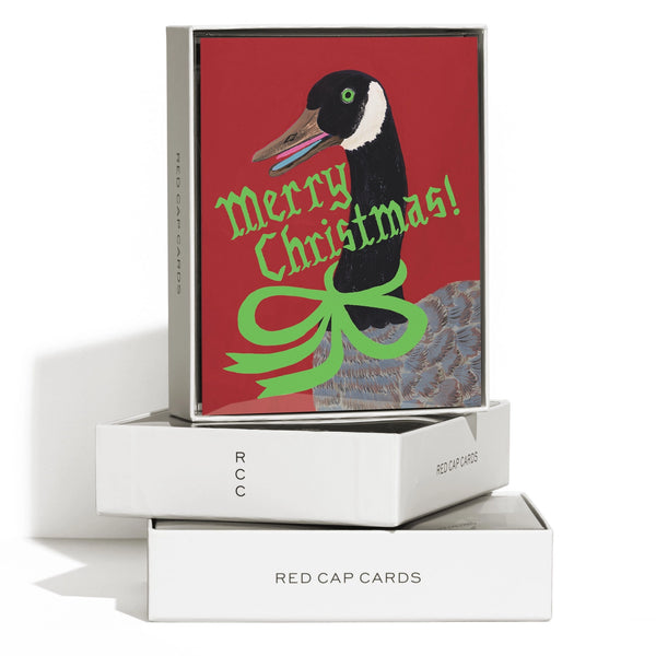 Christmas Goose Holiday Boxed Greeting Card - Set of 8