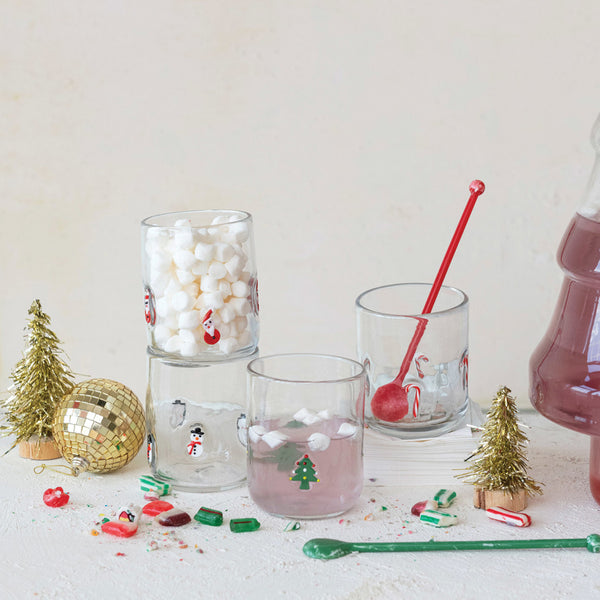 Holiday Icons Drinking Glass