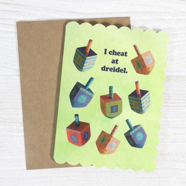 I Cheat At Dreidel Hanukkah Greeting Card