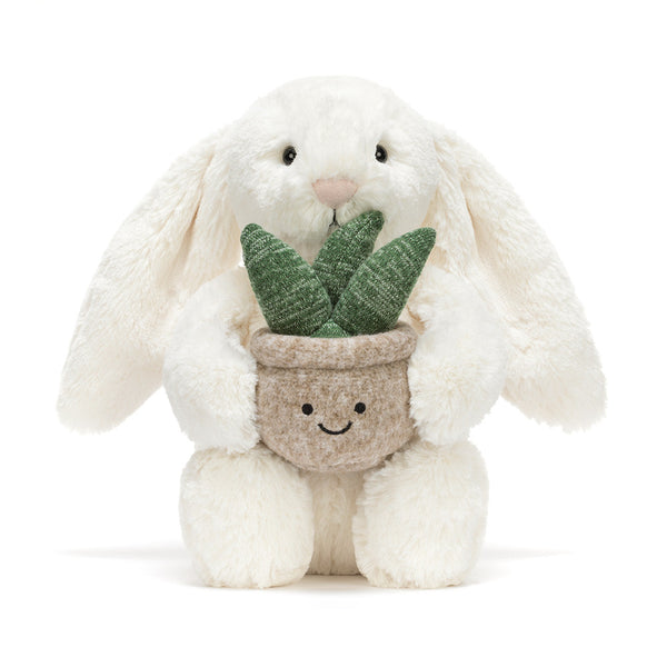 Jellycat Cream Bunny with Plant
