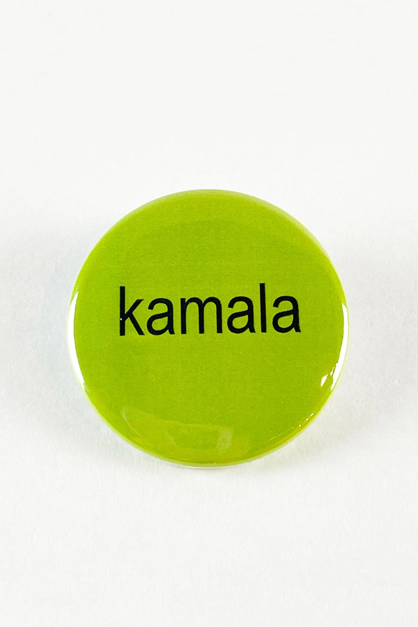 Kamala Is Brat Button Pin