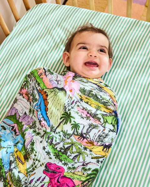 Jurassic Bamboo Swaddle Blanket