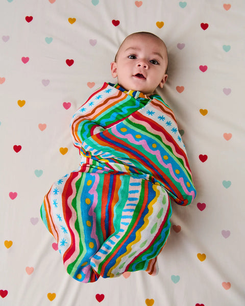 Beach Patterns Bamboo Swaddle Blanket