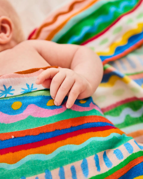 Beach Patterns Bamboo Swaddle Blanket
