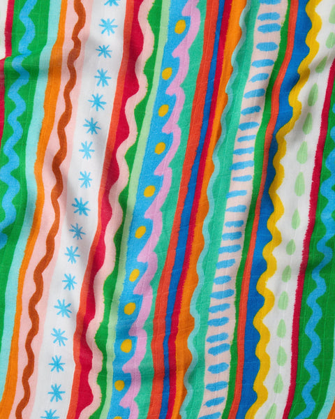 Beach Patterns Bamboo Swaddle Blanket