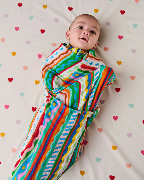 Beach Patterns Bamboo Swaddle Blanket