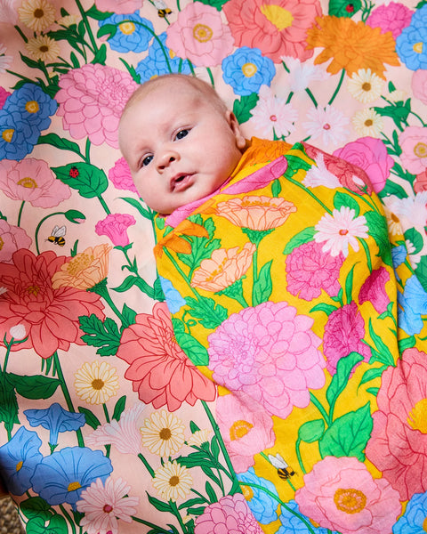 Follow The Sun Bamboo Swaddle Blanket
