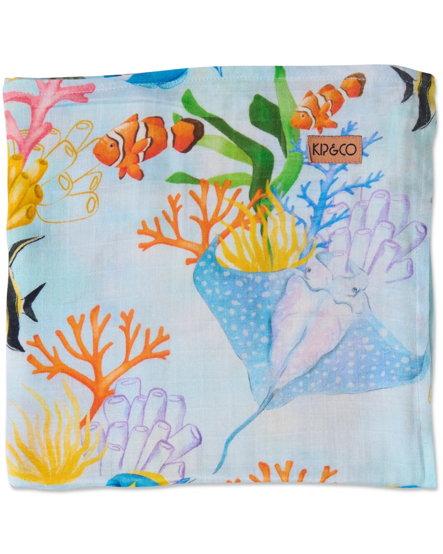 Reef Life Bamboo Swaddle Blanket