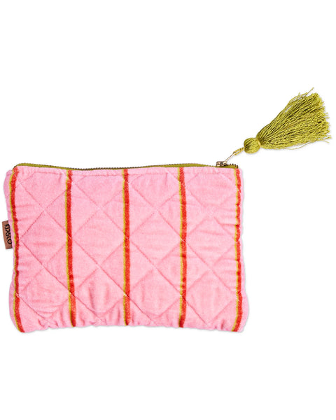 Quilted Velvet Cosmetic Pouch - Wategos Soiree