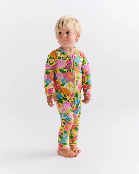 Organic Long Sleeve Zip Romper - Follow The Sun
