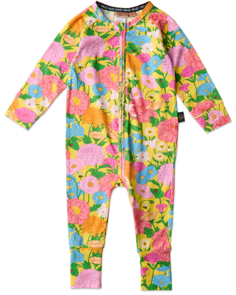 Organic Long Sleeve Zip Romper - Follow The Sun