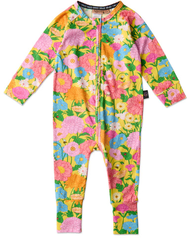 Organic Long Sleeve Zip Romper - Follow The Sun