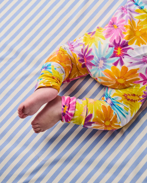 Organic Long Sleeve Zip Romper - Petal Power