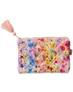 Quilted Velvet Cosmetic Pouch - Posie Lane