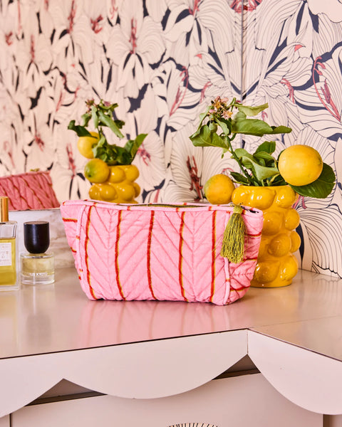 Quilted Velvet Toiletry Bag - Wategos Soiree