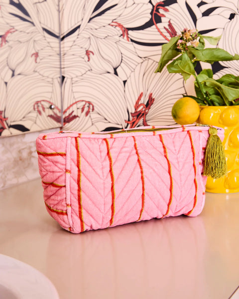 Quilted Velvet Toiletry Bag - Wategos Soiree