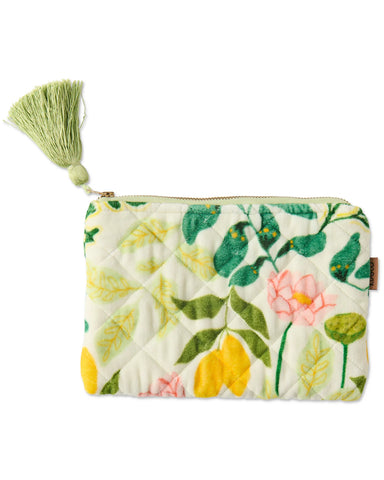 Quilted Velvet Cosmetic Pouch - Wander