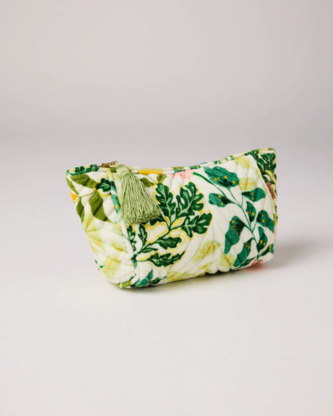Quilted Velvet Toiletry Bag - Wander