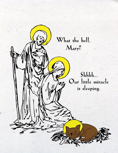 Kitty Nativity Holiday Greeting Card