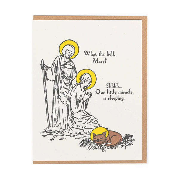Kitty Nativity Holiday Greeting Card