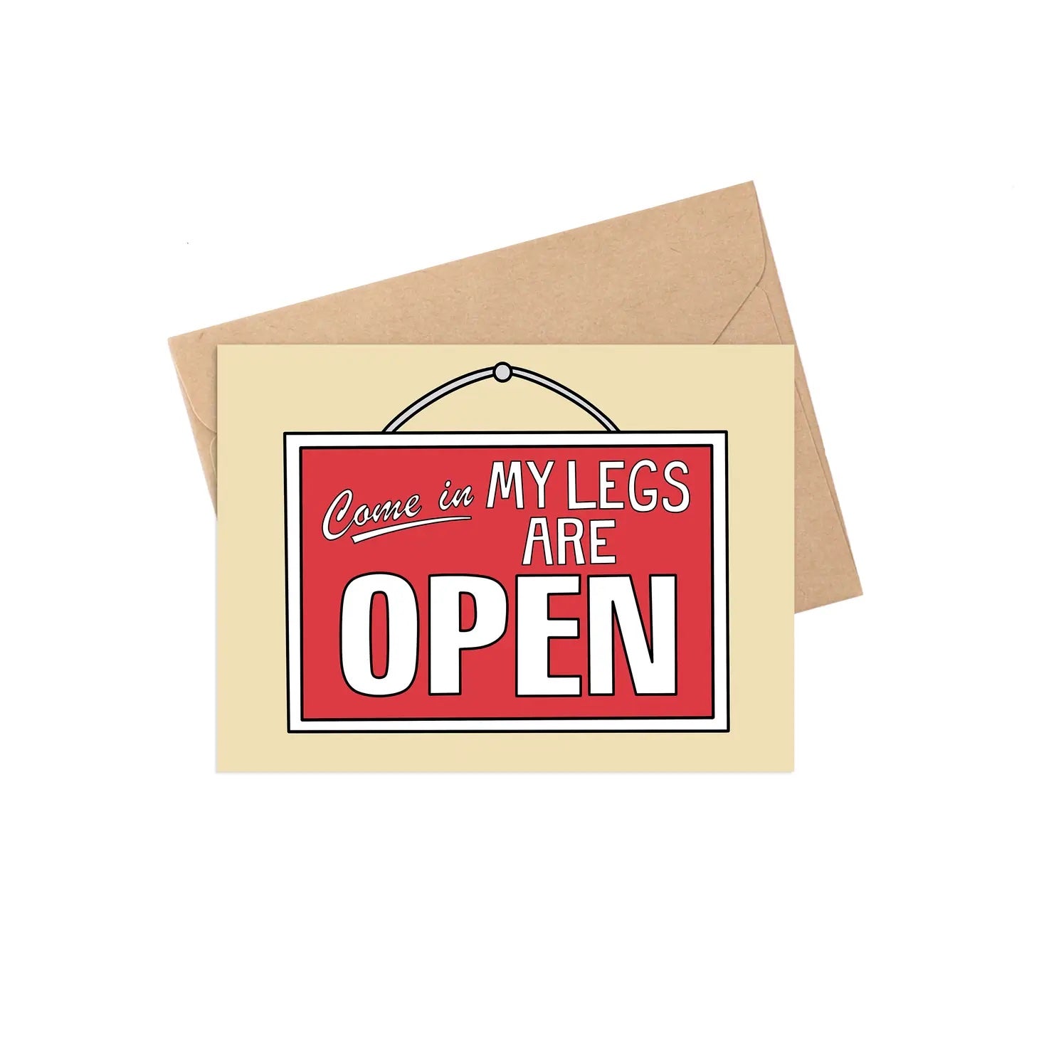 Legs Are Open Valentine's Day Greeting Card