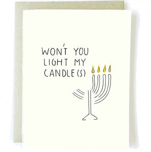 Light My Candles Menorah Hanukkah Greeting Card