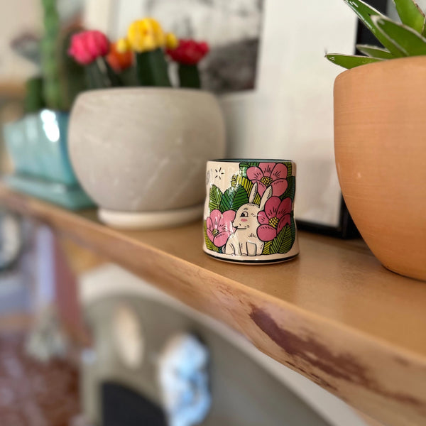 Lucky Bunny Medium Ceramic Mug