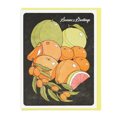 Season's Greetings Citrus Fruits Holiday Greeting Card