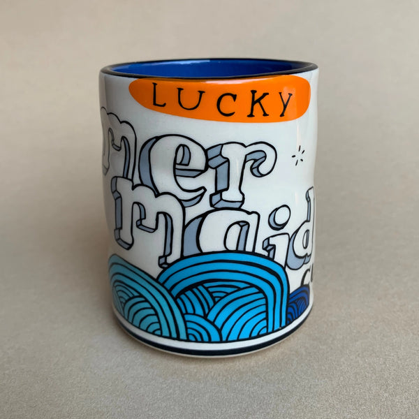 Lucky Mermaid Large Ceramic Mug