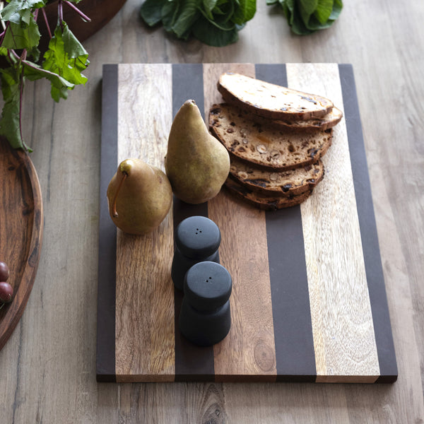Striped Mango Wood Cheese & Cutting Board